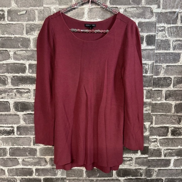 Eileen Fisher sweater mauve pink 100% tencel knit - Picture 1 of 9